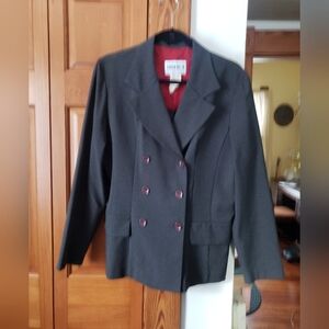 Studio I Charcoal Grey Double-Breasted Blazer Jacket 12